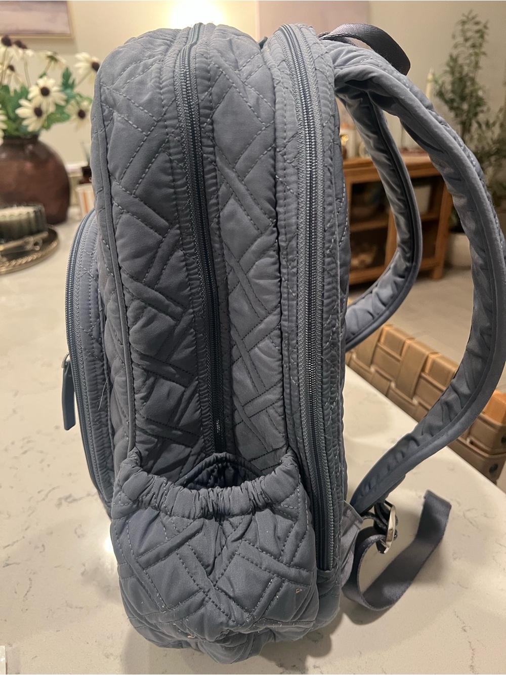 Vera Bradley Quilted Backpack - Slate blue/gray - Picture 2 of 10